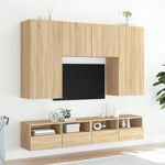 Vegghengt Tv-Benk Sonoma Eik 100X30X30 Cm Konstruert Tre