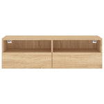 Vegghengt Tv-Benk Sonoma Eik 100X30X30 Cm Konstruert Tre
