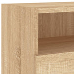 Vegghengt Tv-Benk Sonoma Eik 100X30X30 Cm Konstruert Tre