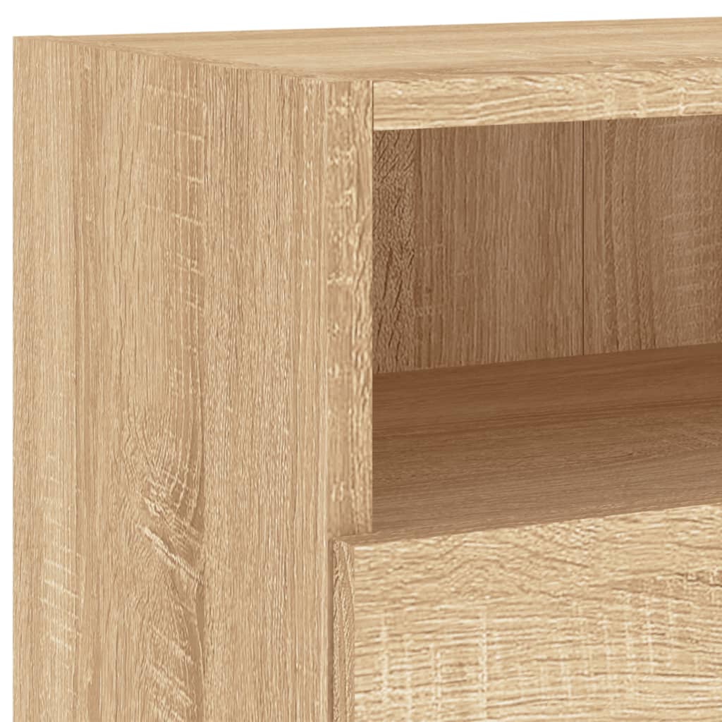 Vegghengt Tv-Benk Sonoma Eik 100X30X30 Cm Konstruert Tre