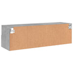 Vegghengt Tv-Benk Betonggrå 100X30X30 Cm Konstruert Tre