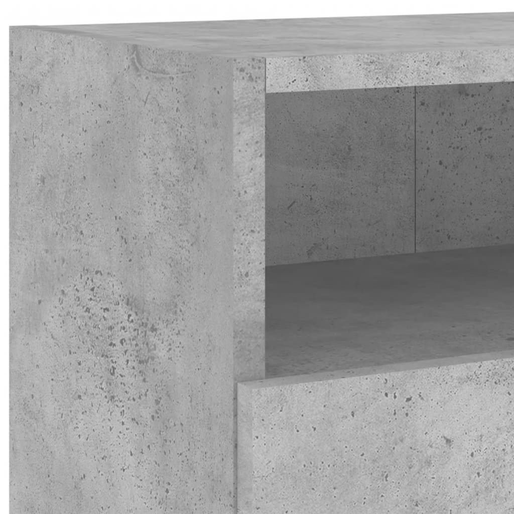 Vegghengt Tv-Benk Betonggrå 100X30X30 Cm Konstruert Tre