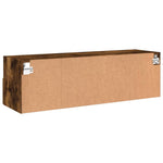 Vegghengt Tv-Benk Røkt Eik 100X30X30 Cm Konstruert Tre