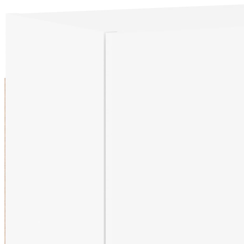 Vegghengte Tv-Benker 2 Stk Hvit 40,5X30X40 Cm Konstruert Tre