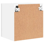 Vegghengte Tv-Benker 2 Stk Hvit 40,5X30X40 Cm Konstruert Tre
