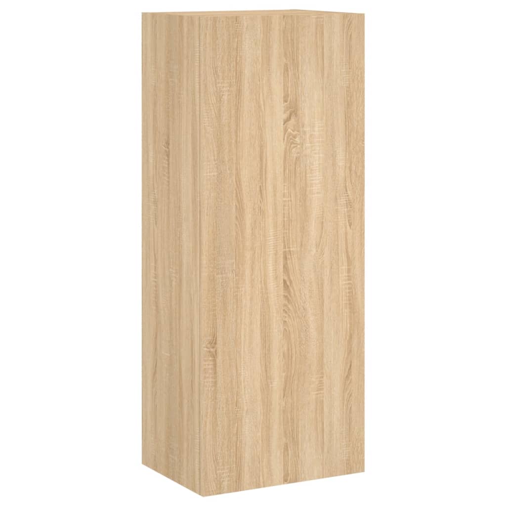 Vegghengt Tv-Benk Sonoma Eik 40,5X30X102 Cm Konstruert Tre