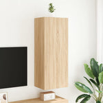Vegghengt Tv-Benk Sonoma Eik 40,5X30X102 Cm Konstruert Tre