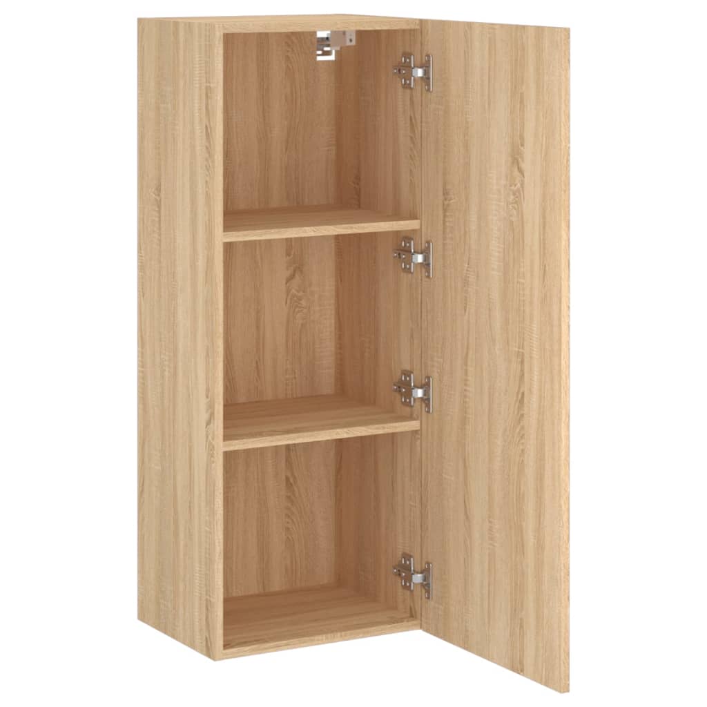 Vegghengt Tv-Benk Sonoma Eik 40,5X30X102 Cm Konstruert Tre