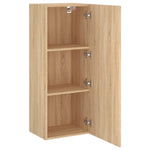Vegghengt Tv-Benk Sonoma Eik 40,5X30X102 Cm Konstruert Tre