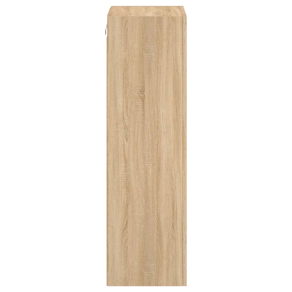 Vegghengt Tv-Benk Sonoma Eik 40,5X30X102 Cm Konstruert Tre
