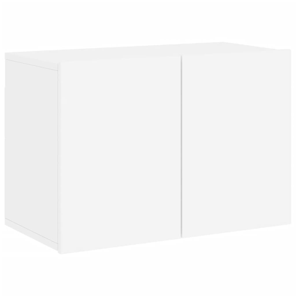 Vegghengt Tv-Benk Hvit 60X30X41 Cm