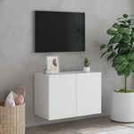 Vegghengt Tv-Benk Hvit 60X30X41 Cm