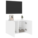 Vegghengt Tv-Benk Hvit 60X30X41 Cm