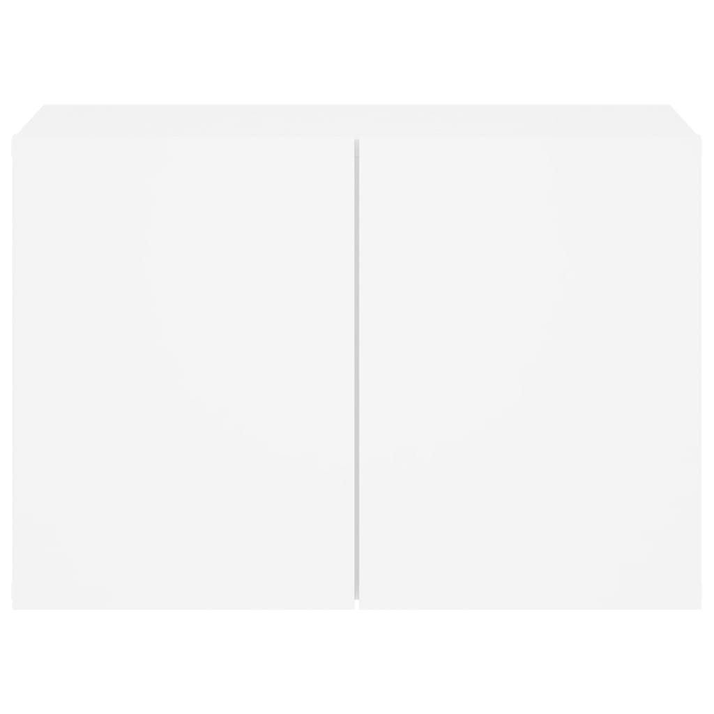 Vegghengt Tv-Benk Hvit 60X30X41 Cm