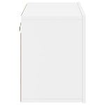 Vegghengt Tv-Benk Hvit 60X30X41 Cm