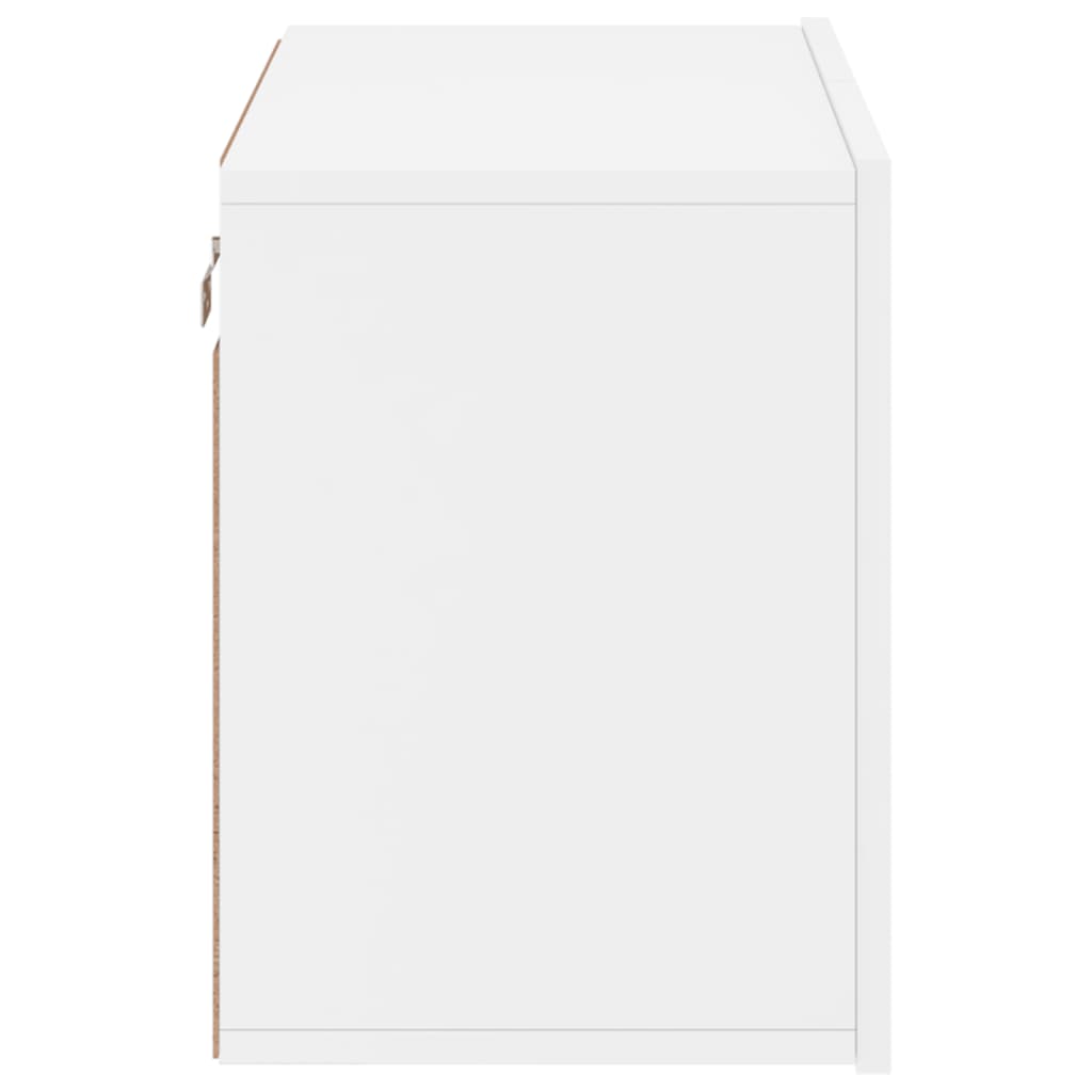 Vegghengt Tv-Benk Hvit 60X30X41 Cm