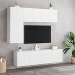 Vegghengt Tv-Benk Hvit 60X30X41 Cm