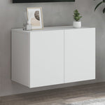 Vegghengt Tv-Benk Hvit 60X30X41 Cm