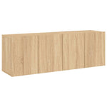 Veggmonterte Tv-Benker 2 Stk Sonoma Eik 60X30X41 Cm