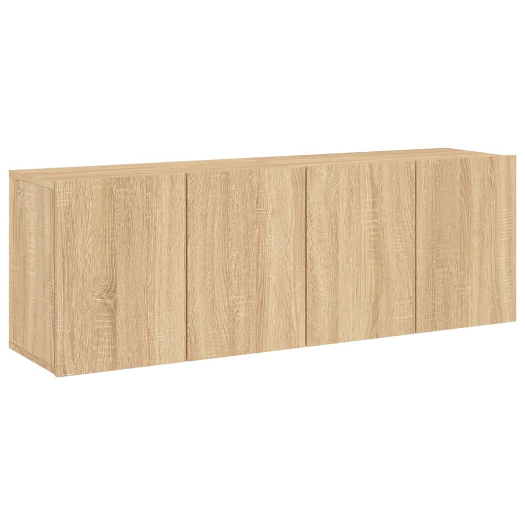 Veggmonterte Tv-Benker 2 Stk Sonoma Eik 60X30X41 Cm
