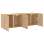 Veggmonterte Tv-Benker 2 Stk Sonoma Eik 60X30X41 Cm
