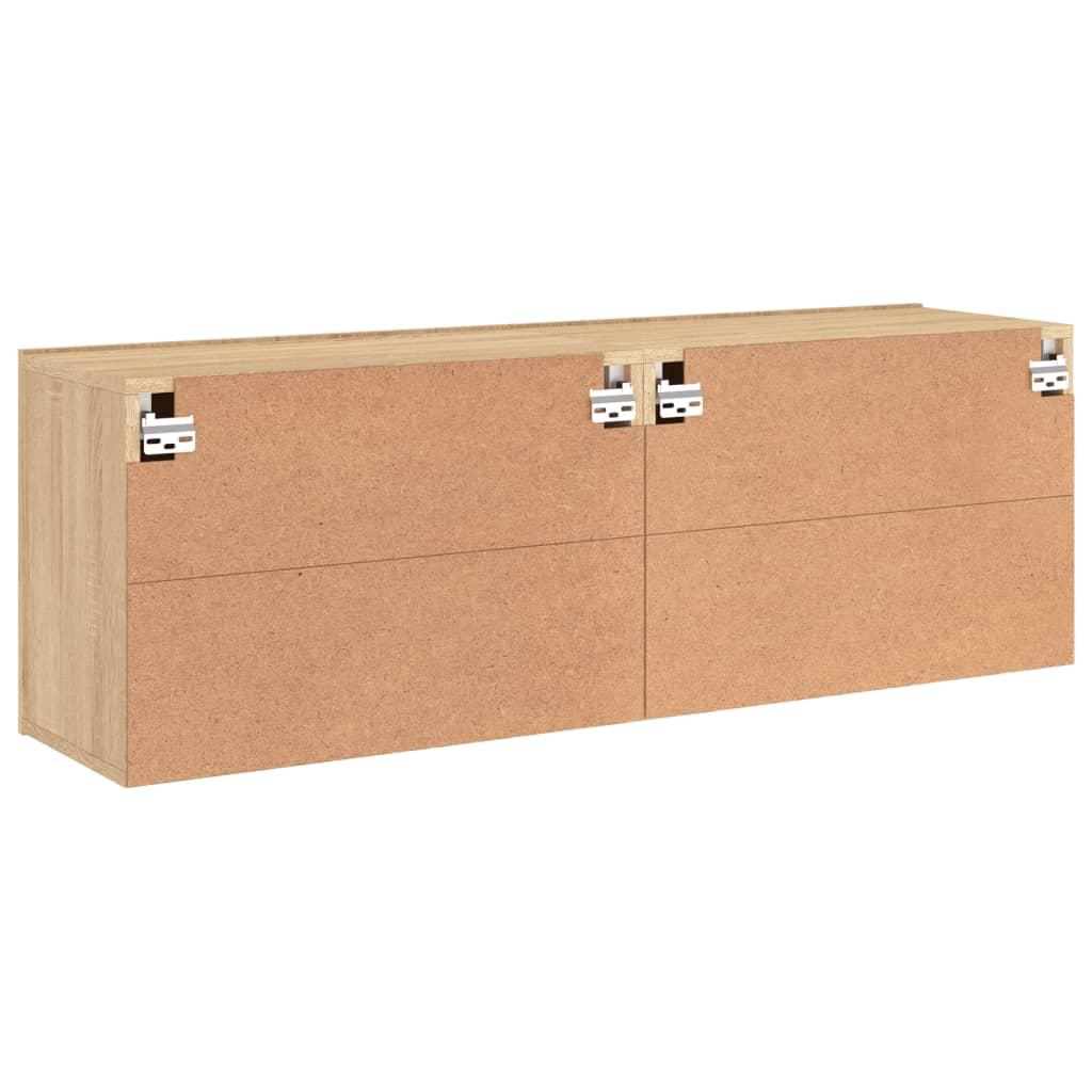 Veggmonterte Tv-Benker 2 Stk Sonoma Eik 60X30X41 Cm