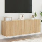 Veggmonterte Tv-Benker 2 Stk Sonoma Eik 60X30X41 Cm