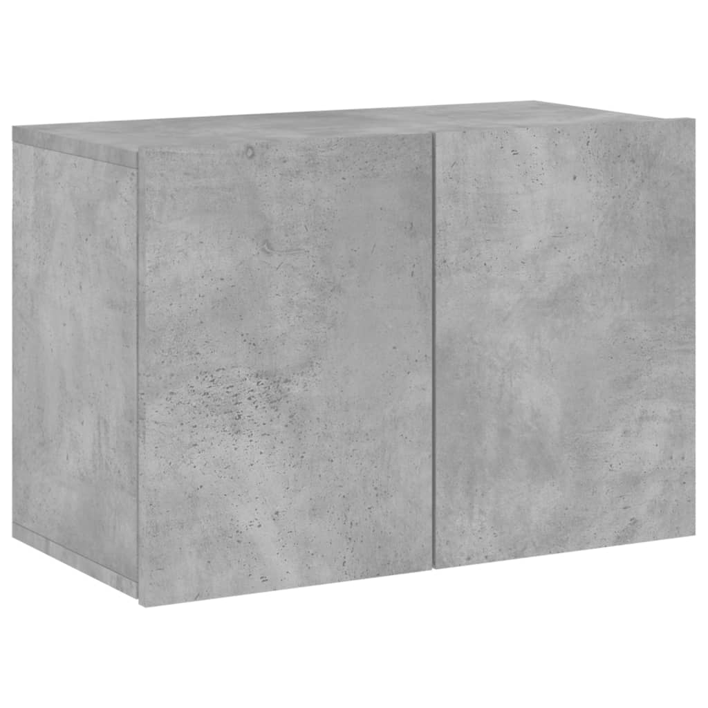 Vegghengt Tv-Benk Betonggrå 60X30X41 Cm