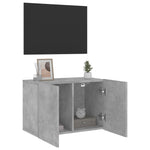 Vegghengt Tv-Benk Betonggrå 60X30X41 Cm