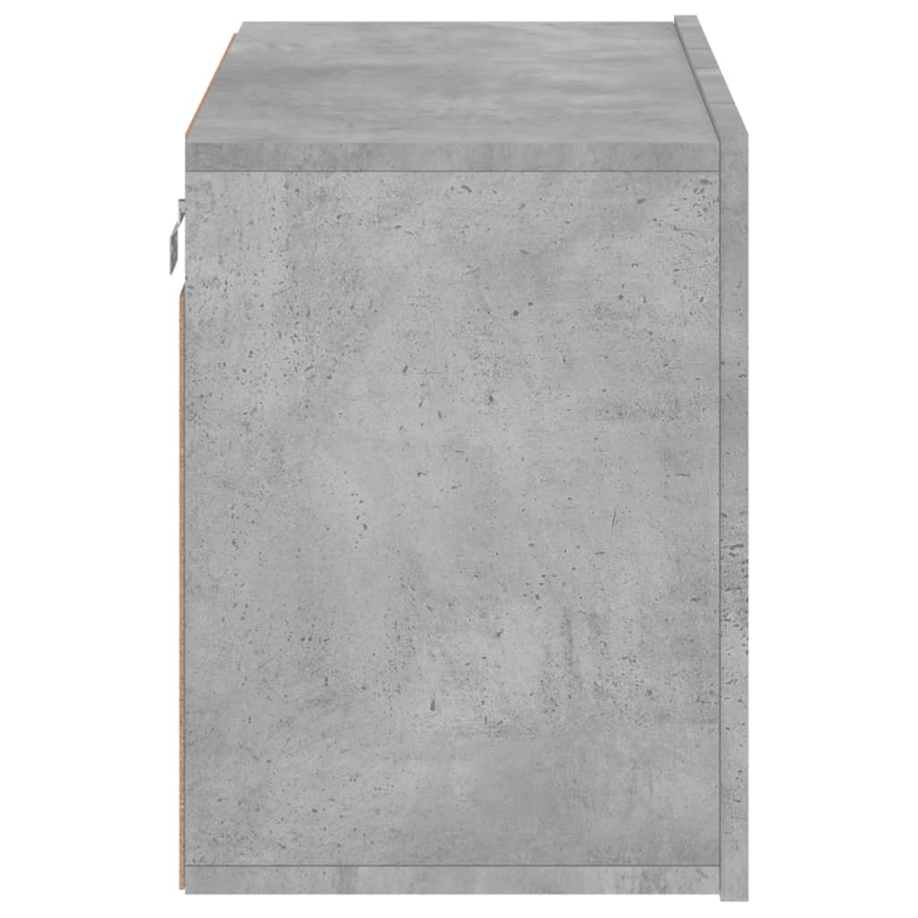 Vegghengt Tv-Benk Betonggrå 60X30X41 Cm