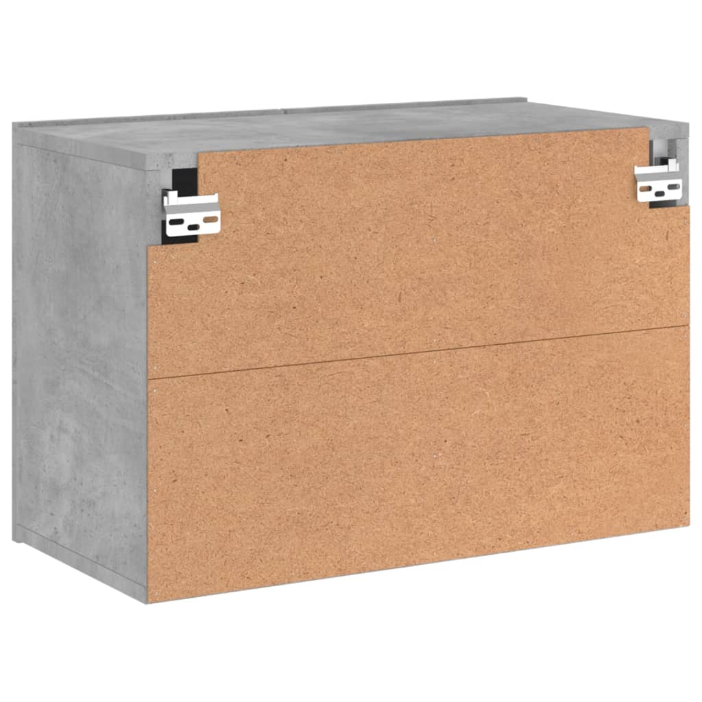 Vegghengt Tv-Benk Betonggrå 60X30X41 Cm