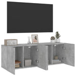 Veggmonterte Tv-Benker 2 Stk Betonggrå 60X30X41 Cm