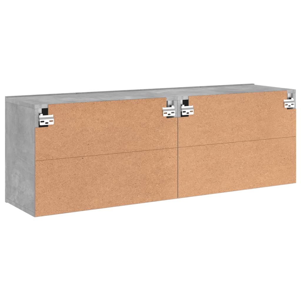 Veggmonterte Tv-Benker 2 Stk Betonggrå 60X30X41 Cm
