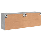 Veggmonterte Tv-Benker 2 Stk Betonggrå 60X30X41 Cm