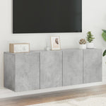 Veggmonterte Tv-Benker 2 Stk Betonggrå 60X30X41 Cm