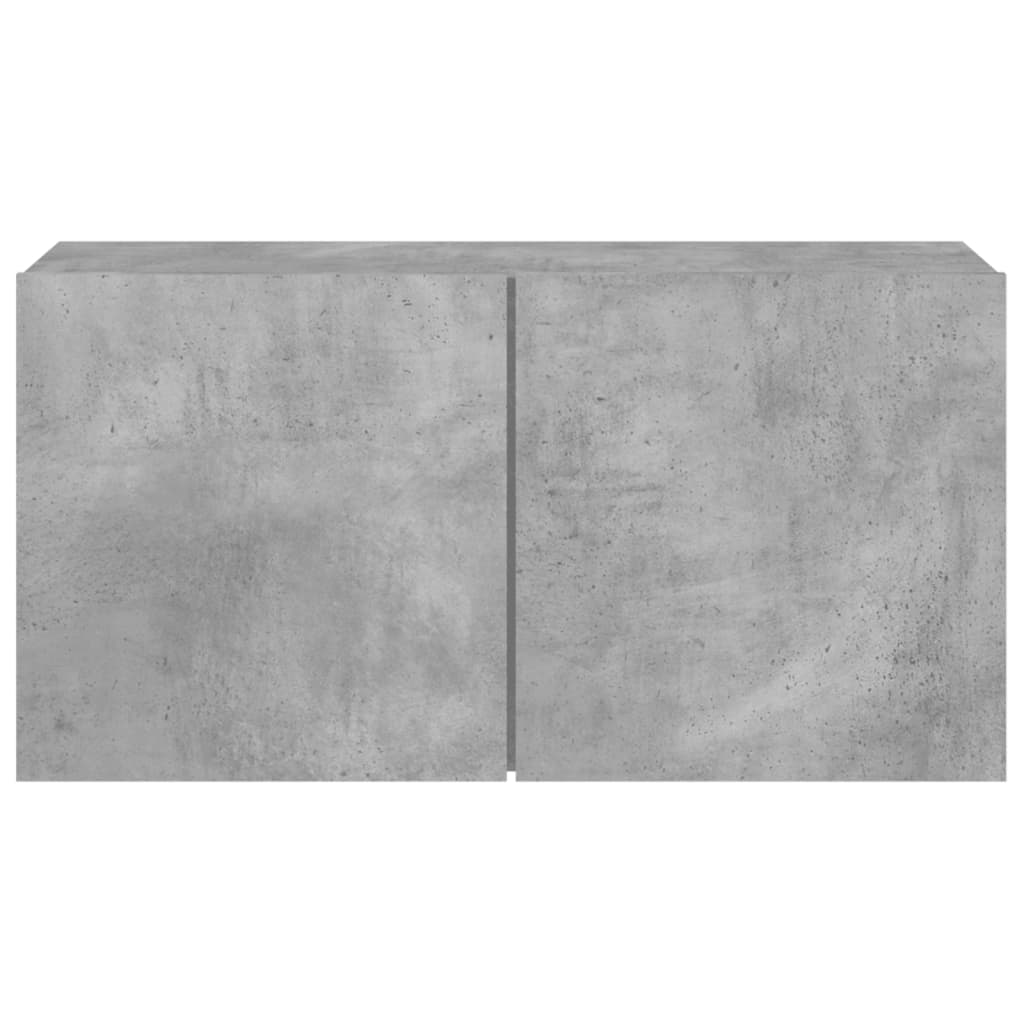 Vegghengt Tv-Benk Betonggrå 80X30X41 Cm