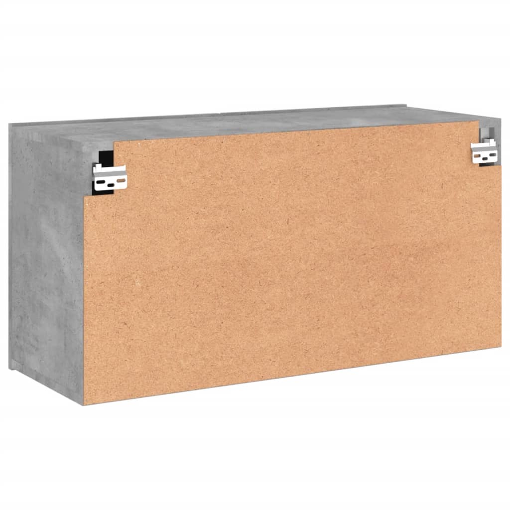 Vegghengt Tv-Benk Betonggrå 80X30X41 Cm