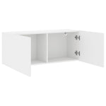 Vegghengt Tv-Benk Hvit 100X30X41 Cm