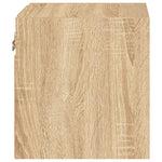 Vegghengt Tv-Benk Med Led Sonoma Eik 30X28,5X30 Cm