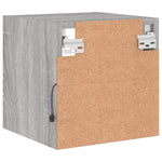 Vegghengte Tv-Benker Med Led 2 Stk Grå Sonoma 30X28,5X30 Cm