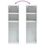 Tv-Benk Med Led-Lys Hvit 30,5X30X102 Cm