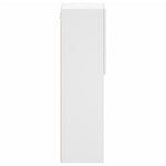 Tv-Benk Med Led-Lys Hvit 30,5X30X102 Cm