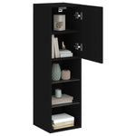 Tv-Benk Med Led-Lys Svart 30,5X30X102 Cm