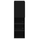Tv-Benk Med Led-Lys Svart 30,5X30X102 Cm