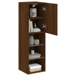 Tv-Benk Med Led-Lys Brun Eik 30,5X30X102 Cm