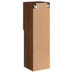 Tv-Benk Med Led-Lys Brun Eik 30,5X30X102 Cm