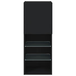 Tv-Benk Med Led-Lys Svart 40,5X30X102 Cm