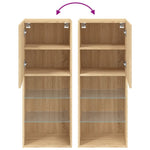 Tv-Benk Med Led-Lys Sonoma Eik 40,5X30X102 Cm