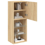 Tv-Benk Med Led-Lys Sonoma Eik 40,5X30X102 Cm