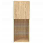 Tv-Benk Med Led-Lys Sonoma Eik 40,5X30X102 Cm